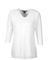 Devon & Jones Women's Perfect Fit Bracelet-Length V-Neck Top