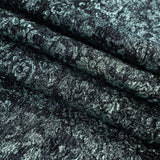 Metallc Blue Abstract Brocade