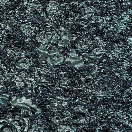 Metallc Blue Abstract Brocade
