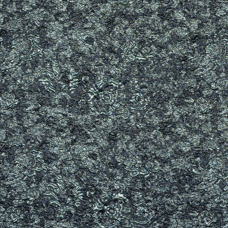Metallc Blue Abstract Brocade