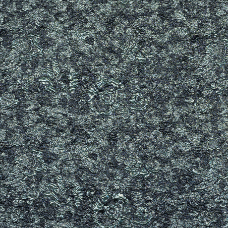 Metallc Blue Abstract Brocade