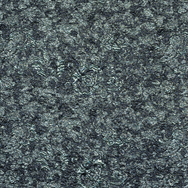 Metallc Blue Abstract Brocade