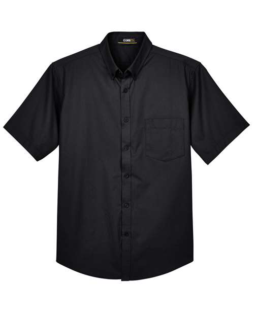 CORE365 Mens Optimum Short Sleeve Twill Dress Shirt smart casual short sleeve button shirt