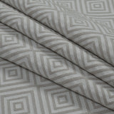 Beige and White Diamond Patterned Jacquard