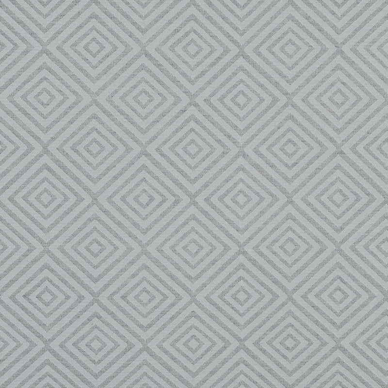 Gray and Off-White Diamond Patterned Jacquard