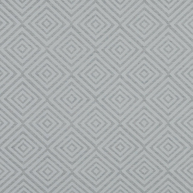 Gray and Off-White Diamond Patterned Jacquard