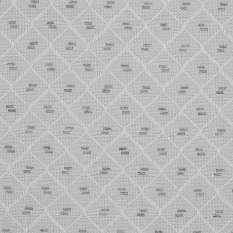 White and Gray Diamond Patterned Jacquard