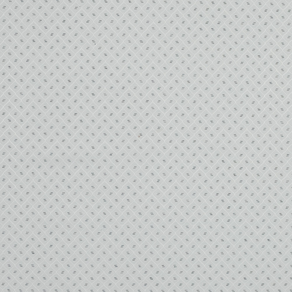 White and Gray Diamond Patterned Jacquard