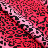 Cheetah Stripe Poly Spandex Fabric - Multicolor Cheetah Leopard Print, 58/60" Width (1 Yard)
