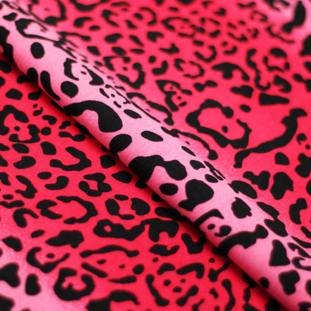 Cheetah Stripe Poly Spandex Fabric - Multicolor Cheetah Leopard Print, 58/60" Width (1 Yard)