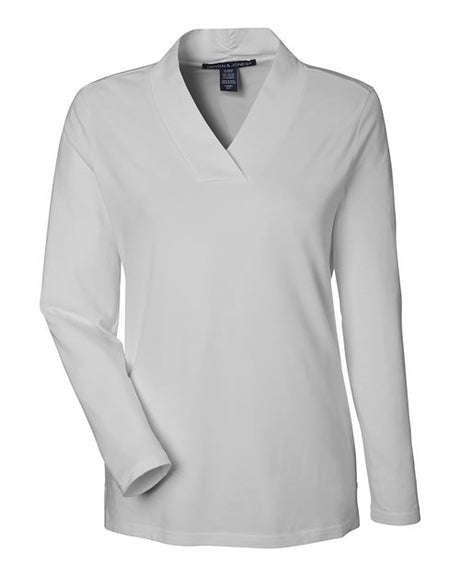Devon & Jones Women's Raleigh Shawl Collar Knit Top