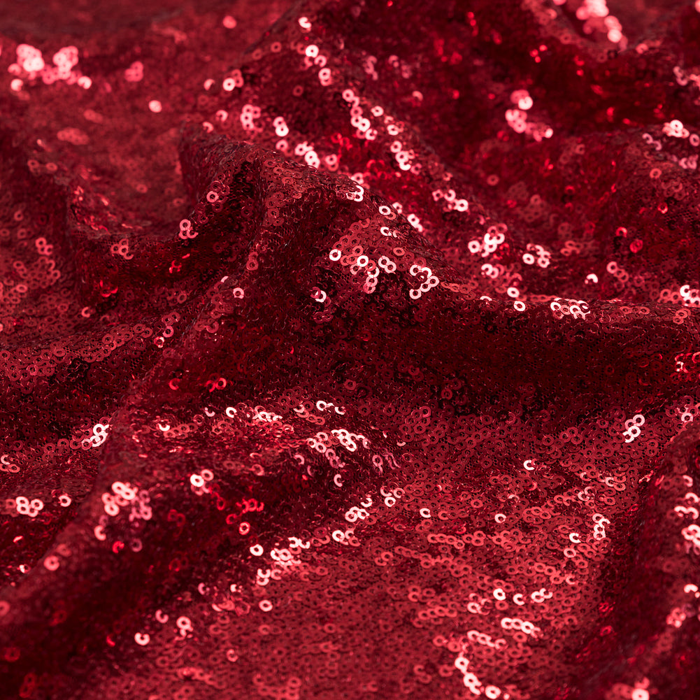 Mesh with Baby Sequins - Red - Mariah Collection