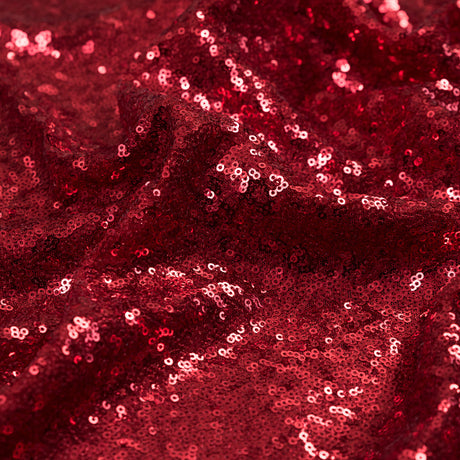 Mesh with Baby Sequins - Red - Mariah Collection