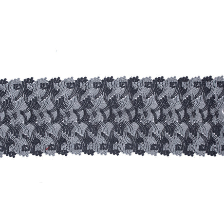 Pavement Gray Venise Lace Trim - 6"