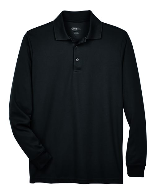 CORE365 Mens Tall Pinnacle Long Sleeve Pique Polo extended fit athletic collared top