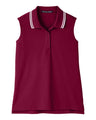 Women's CrownLux Performance Plaited Tipped Sleeveless Polo
