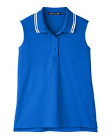 Women's CrownLux Performance Plaited Tipped Sleeveless Polo