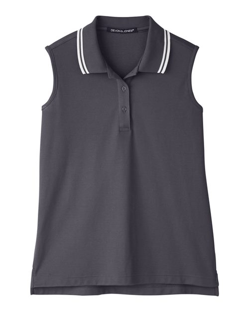 Women's CrownLux Performance Plaited Tipped Sleeveless Polo