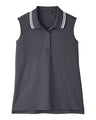 Women's CrownLux Performance Plaited Tipped Sleeveless Polo