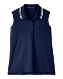 Women's CrownLux Performance Plaited Tipped Sleeveless Polo