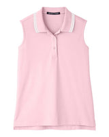 Women's CrownLux Performance Plaited Tipped Sleeveless Polo