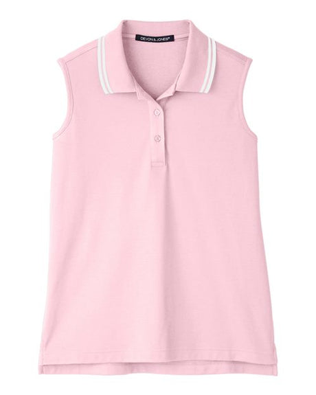Women's CrownLux Performance Plaited Tipped Sleeveless Polo