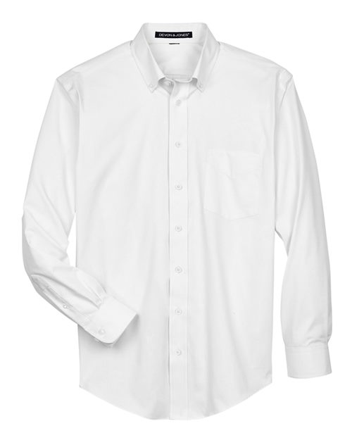 Devon & Jones Men's Crown Collection Oxford Woven Dress Shirt