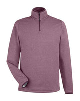 CORE365 Men's Venture Heathered Stripe Quarter-Zip Pullover