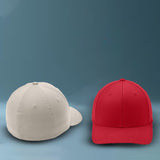 Port Authority® Flexfit® Cotton Twill Cap Structured Mid Profile Stretch Fit Silver Underbill