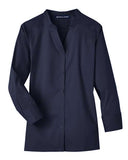 Devon & Jones Women's Crown Collection Stretch Broadcloth Three-Quarter Sleeve Blouse