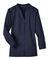 Devon & Jones Women's Crown Collection Stretch Broadcloth Three-Quarter Sleeve Blouse