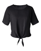 Devon & Jones Women's Perfect Fit Tie Front Blouse