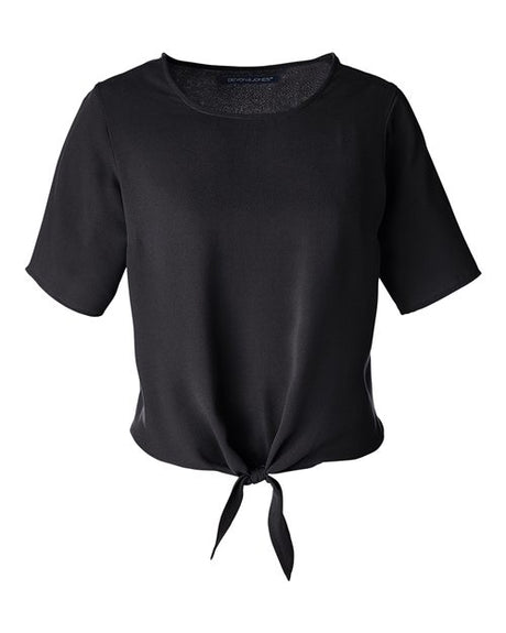Devon & Jones Women's Perfect Fit Tie Front Blouse