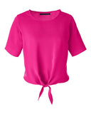 Devon & Jones Women's Perfect Fit Tie Front Blouse