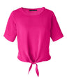Devon & Jones Women's Perfect Fit Tie Front Blouse