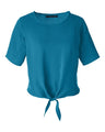 Devon & Jones Women's Perfect Fit Tie Front Blouse