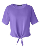 Devon & Jones Women's Perfect Fit Tie Front Blouse