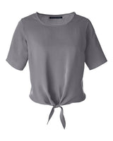 Devon & Jones Women's Perfect Fit Tie Front Blouse