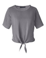 Devon & Jones Women's Perfect Fit Tie Front Blouse
