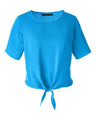 Devon & Jones Women's Perfect Fit Tie Front Blouse
