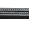 Black and White Striped Floral Embroidered Trim - 6"