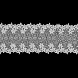 White Floral Lace Trim - 6"