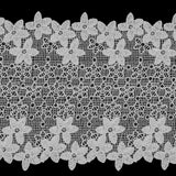White Floral Venise Lace Trim - 6.5"