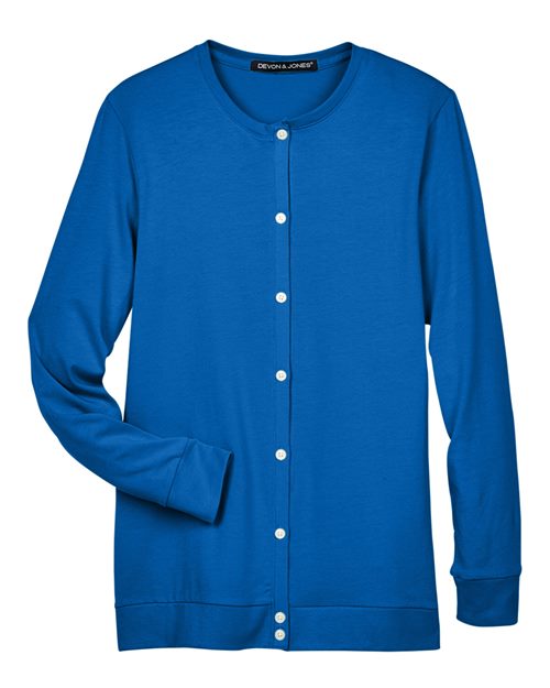Devon & Jones Women's Perfect Fit Ribbon Cardigan