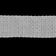 White Geometric Lace Trim - 6.5"