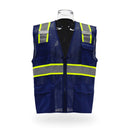 RADYAN® High Visibility Multi Pocket Safety Vest with Reflective Stripes Zipper Front