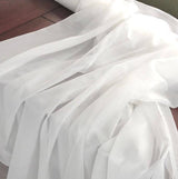 120 Inch Voile White Sheer Fabric - White Sheer, 120" Width (1 Yard)