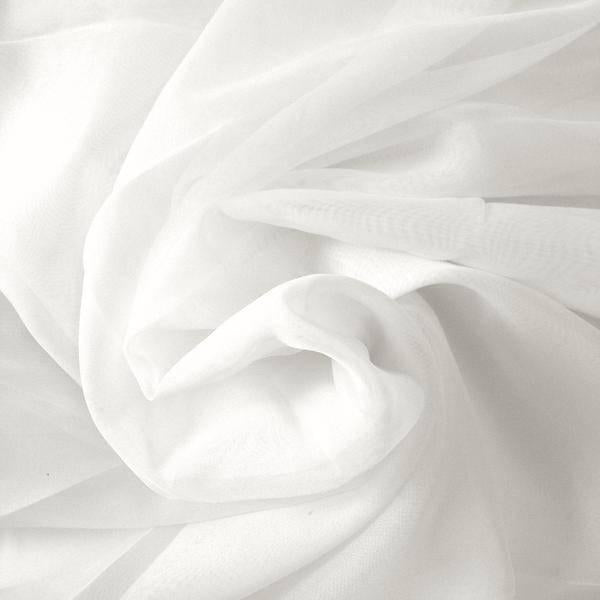 120 Inch Voile White Sheer Fabric - White Sheer, 120" Width (1 Yard)