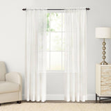 120 Inch Voile White Sheer Fabric - White Sheer, 120" Width (1 Yard)