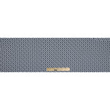 Navy and White Geometric Combed Cotton Sateen